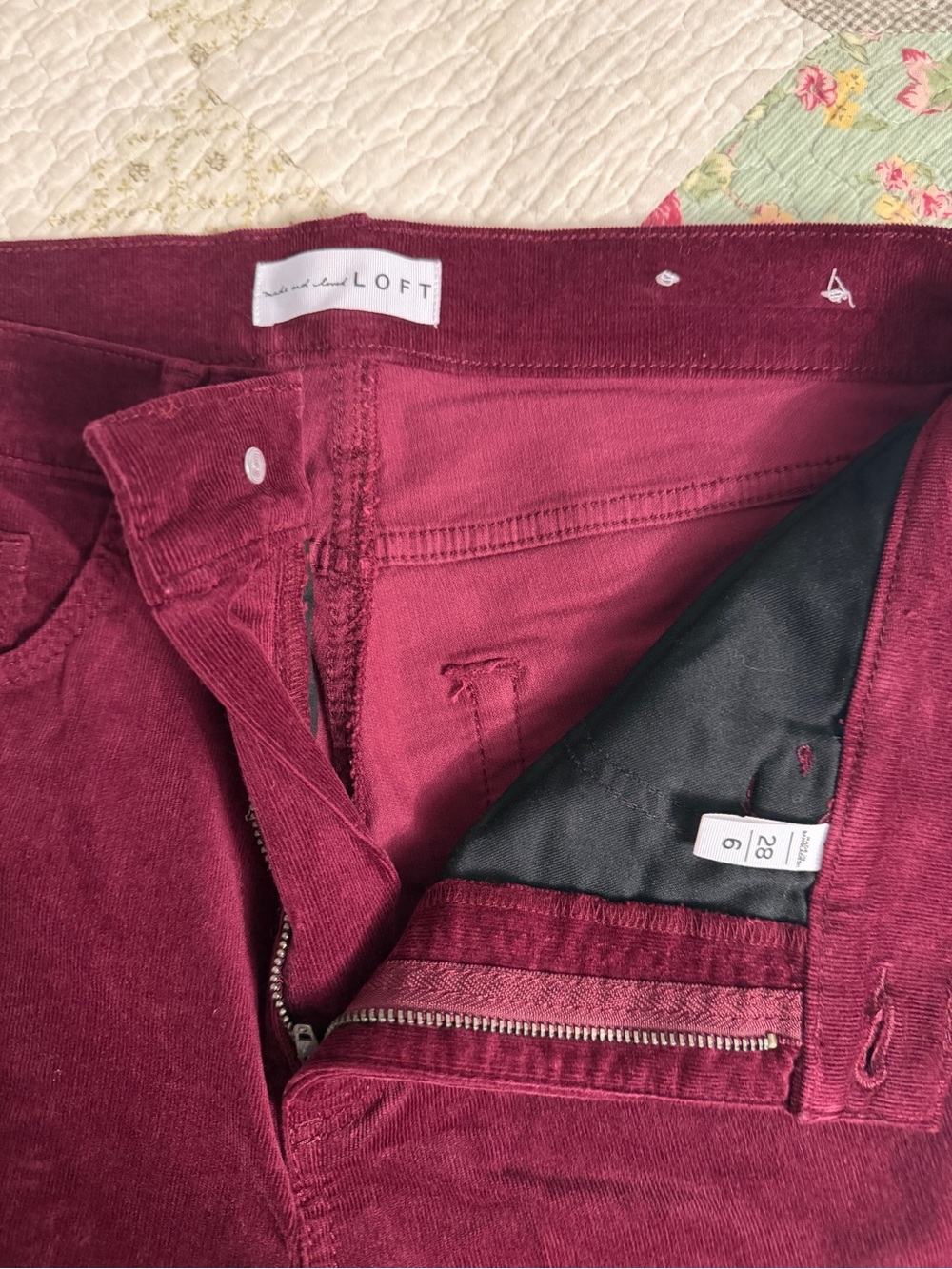 LOFT Skinny High-Rise Corduroy Pants Size 6 NWOT